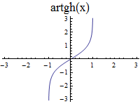 inverse hyperbolic tangent