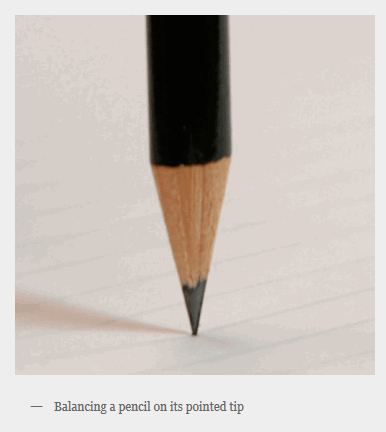 unstable pencil